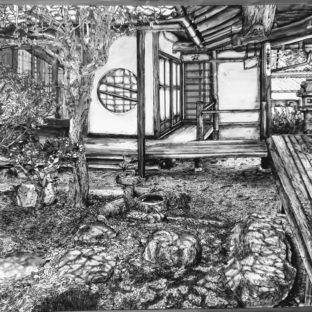 非公開: 平家谷・福泉坊(複製画・白黒)
