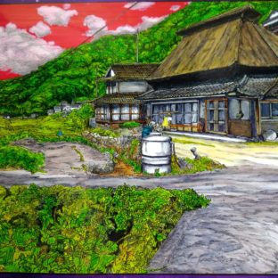 諸所尾道百景『御調町仁野・誠屋（原画）』
