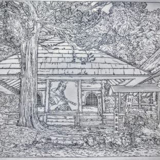 妖闇寺・塗り絵仕様ポップ調