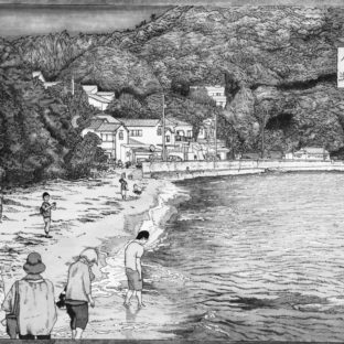 白黒版ー 諸処尾道百景『因島・折古ノ浜』』