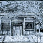 あお版・諸処尾道百景『魔訶衍寺・ばんしゅうざくら桜の大紋』