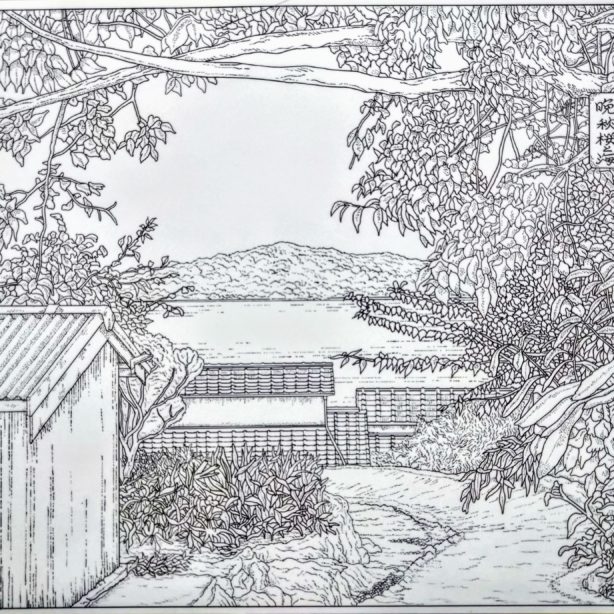 國じゅう諸所図絵『広島・三原市木原町・晩秋桜と海』