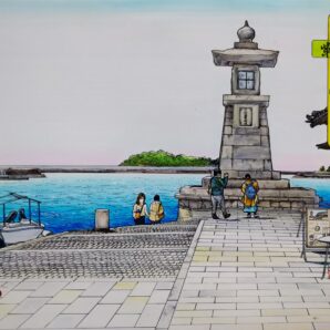 國じゅう諸所図絵『鞆ノ浦／常夜灯』✧蔵屋敷人✧の恩寵